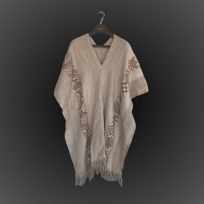 Cream Colored Baby Alpaca Poncho